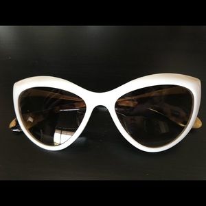 Miu Miu Ivory cat eyed sunglasses